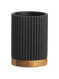 Andrea House Zahnputzbecher Laura Mit Holz-Dekor