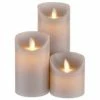 Butlers LED-Kerzen Glowing Flame, 3-tlg.